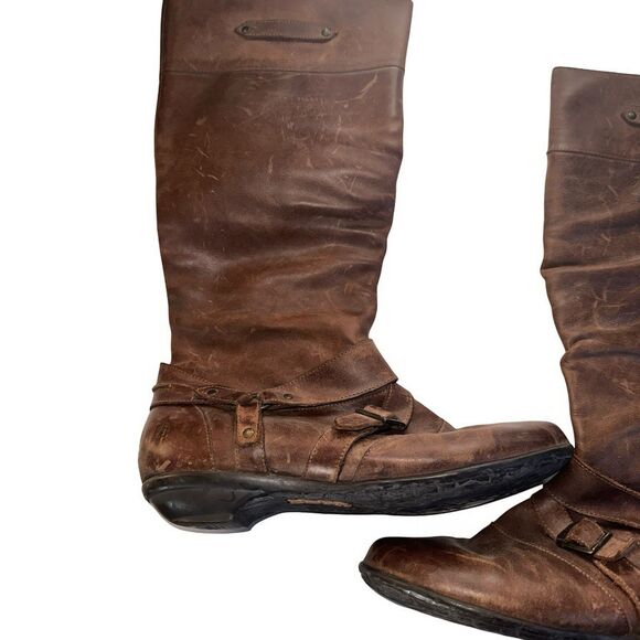 Born Brown Leather Riding Boots Women’s 8 Harness Buckle Equestrian Western - Picture 12 of 14